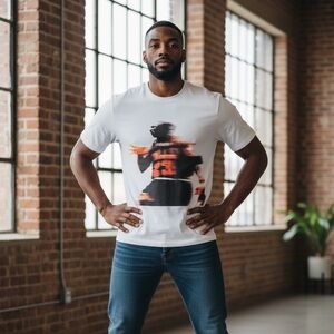 New Jordan White Graphic Men's Shirt NWT